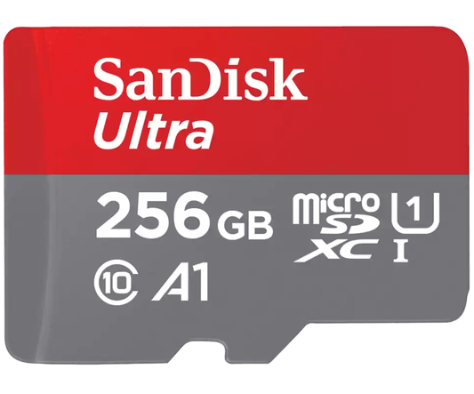 Minneskort microSDXC SanDisk Ultra Android A1, 256Gb, Klass 10 / UHS-1 U1 SDSQUAC-256G-GN6MN