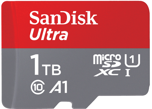 Minneskort microSDXC SanDisk Ultra Android A1, 1TB, Klass 10 / UHS-1 U1 SDSQUAC-1T00-GN6MN