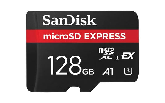 SanDisk Express microSDXC-minneskort, 128Gb, Klass 10 / UHS-1 U3 SDSQXFN-128G-GN4NN