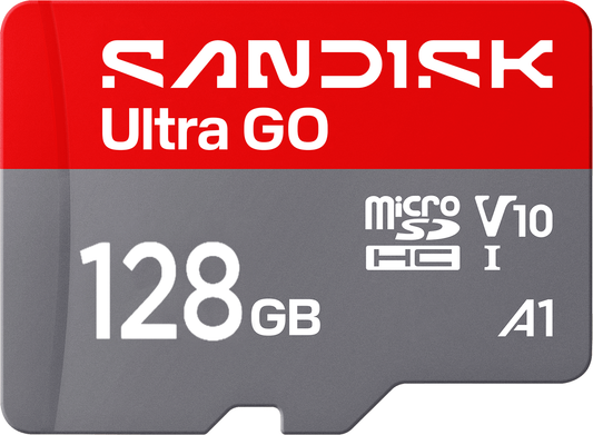 microSDXC-minneskort SanDisk Ultra GO Android A1, 128GB, Klass 10 / UHS-1 U1 SDSQUGN-128G-GN6MN