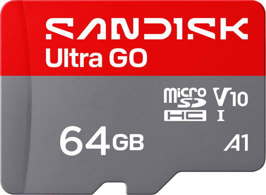 microSDXC-minneskort SanDisk Ultra GO Android A1, 64GB, Klass 10 / UHS-1 U1 SDSQUGN-064G-GN6MN
