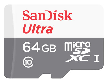 Minneskort microSDXC SanDisk Ultra, 64Gb, Klass 10 SDSQUNR-064G-GN3MN