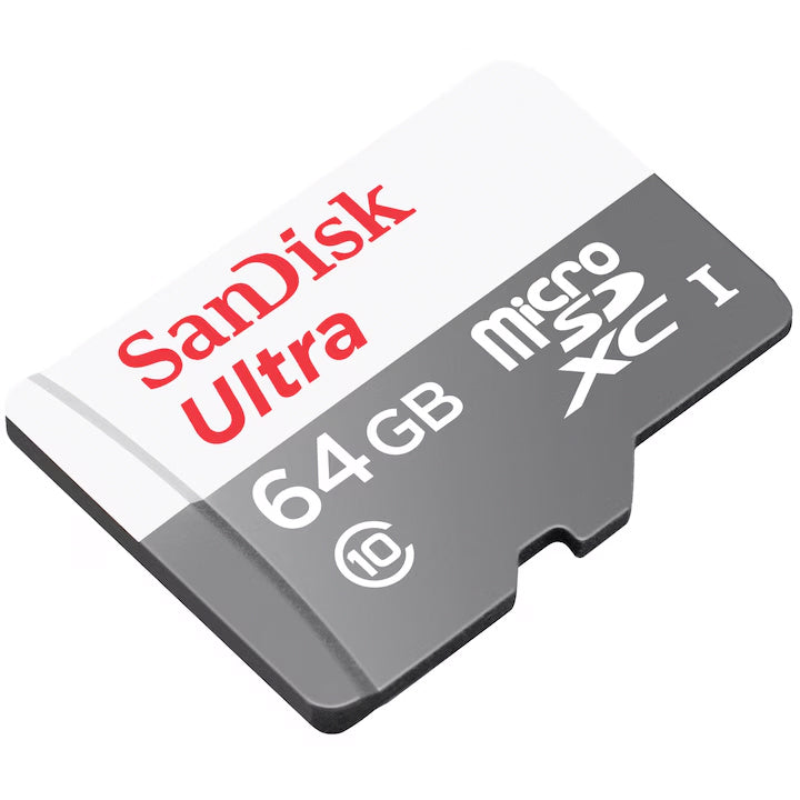 Minneskort microSDXC SanDisk Ultra, 64Gb, Klass 10, Med Adapter SDSQUNR-064G-GN3MA