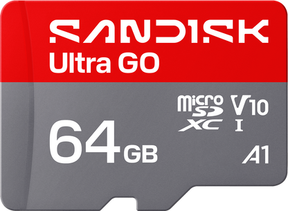 microSDXC-minneskort SanDisk Ultra GO Android A1, 64GB, Klass 10 / UHS-1 U1 SDSQUGN-064G-GN6MN