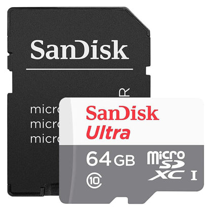 Minneskort microSDXC SanDisk Ultra, 64Gb, Klass 10, Med Adapter SDSQUNR-064G-GN3MA