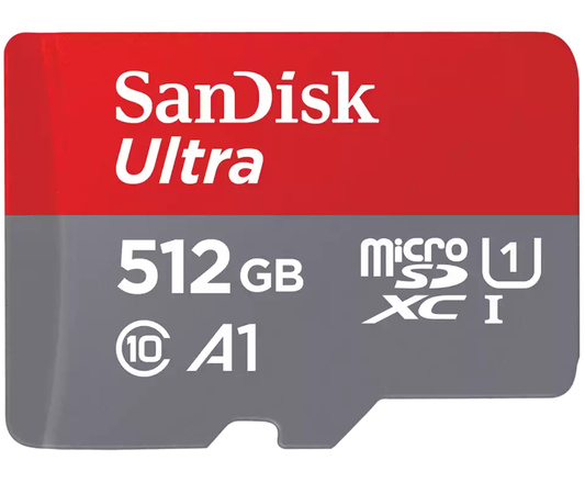 Minneskort microSDXC SanDisk Ultra Android A1, 512Gb, Klass 10 / UHS-1 U1 SDSQUAC-512G-GN6MN