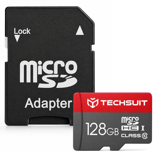 MicroSDXC-minneskort Techsuit THCM26, 128GB, Klass 10, med adapter