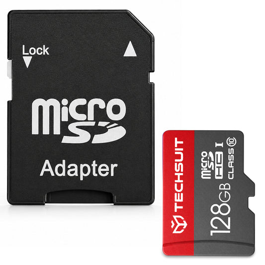 MicroSDXC-minneskort Techsuit THCM26, 128GB, Klass 10, med adapter