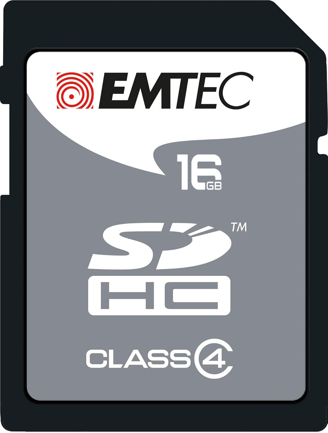 Emtec EliteSilver SDHC Memory Card, 16Gb, Class 4 ECMSD16GHC4