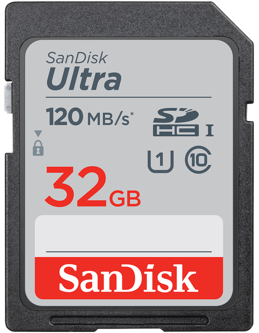 SDHC-minneskort SanDisk Ultra, 32Gb, Klass 10 / UHS-1 U1 SDSDUN4-032G-GN6IN