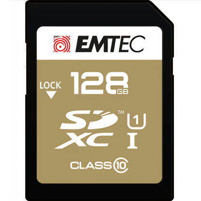 SDXC-minneskort Emtec Elite Gold, 128Gb, Klass 10 / UHS-1 U1 ECMSD128GXC10GP