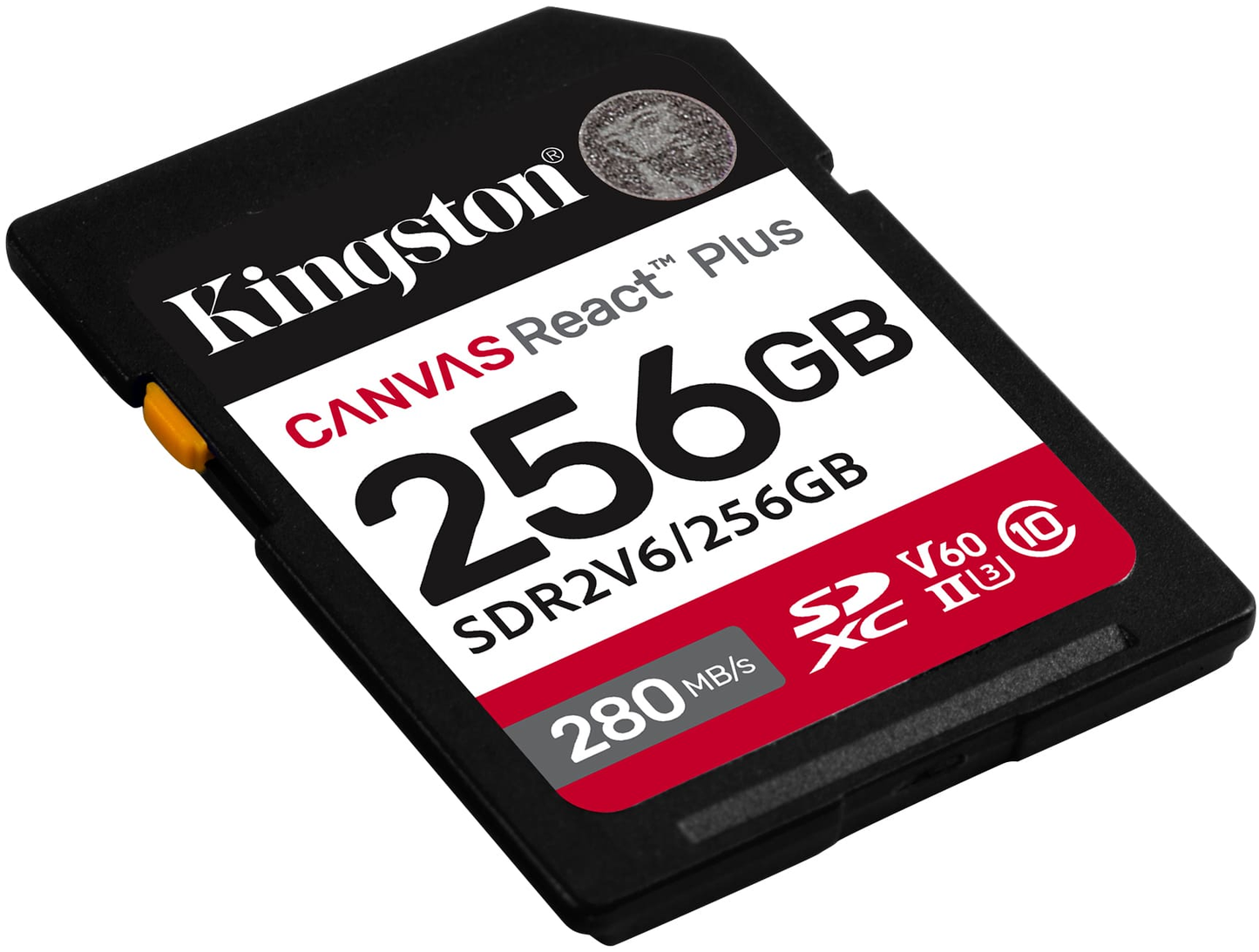 SDXC-minneskort Kingston Canvas React Plus, 256Gb, Klass 10 / UHS-2 U3 SDR2V6/256GB