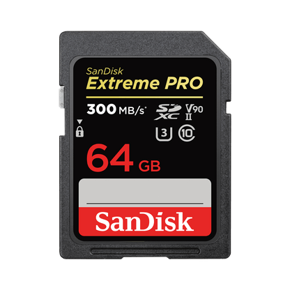 SDXC-minneskort SanDisk Extreme Pro, 64Gb, Klass 10 / UHS-1 U3 SDSDXXU-064G-GN4IN