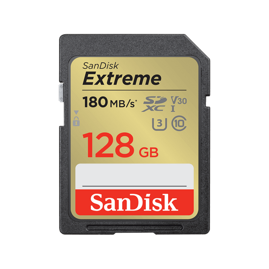 SDXC-minneskort SanDisk Extreme, 128Gb, Klass 10 / UHS-1 U3 SDSDXVA-128G-GNCIN