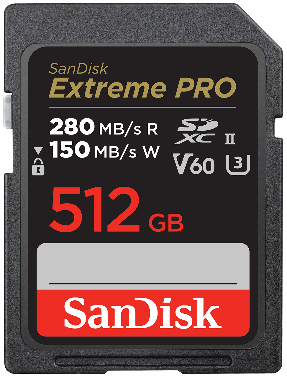 SDXC Memory Card SanDisk Extreme Pro, 512GB, Class 10 / UHS-2 U3 SDSDXEP-512G-GN4IN