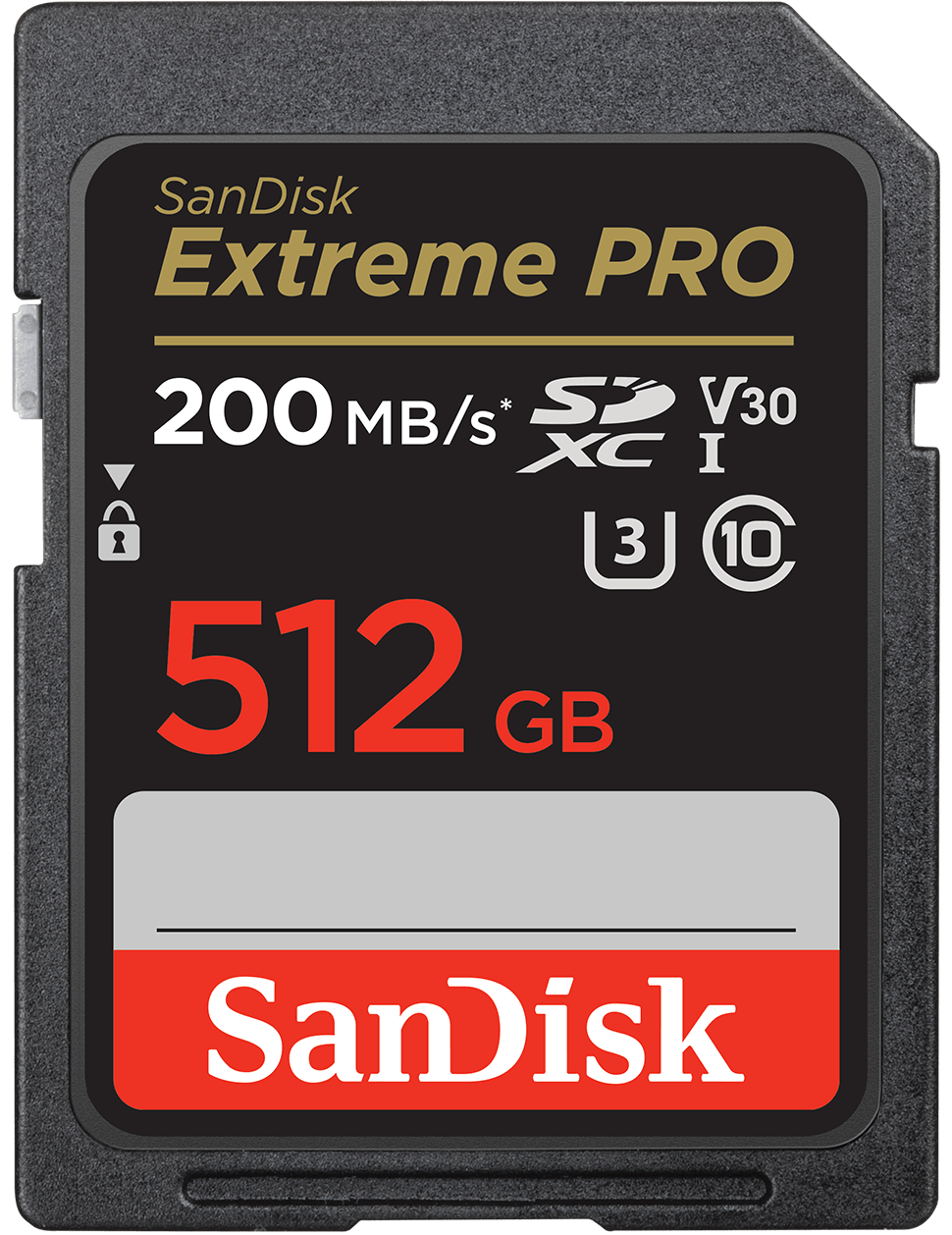 SDXC-minneskort SanDisk Extreme Pro, 512GB, Klass 10 / UHS-1 U3 SDSDXXD-512G-GN4IN