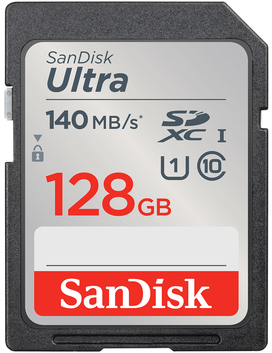 SDXC-minneskort SanDisk Ultra, 128GB, Klass 10 / UHS-1 U1 SDSDUNB-128G-GN6IN