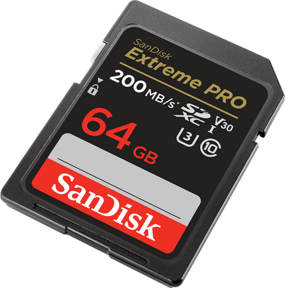 SDXC-minneskort SanDisk Extreme Pro, 64Gb, Klass 10 / UHS-1 U3 SDSDXXU-064G-GN4IN