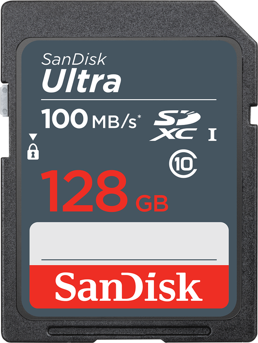 SDXC-minneskort SanDisk Ultra, 128GB, Klass 10 SDSDUNR-128G-GN3IN
