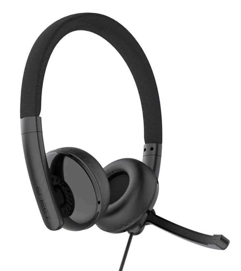 USB-C / USB-A Call Center-headset EMEET GeniusCall HS50, Svart