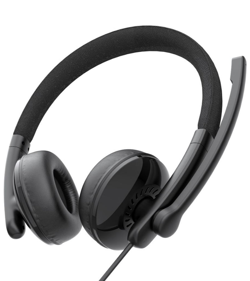 USB-C / USB-A Call Center-headset EMEET GeniusCall HS50, Svart
