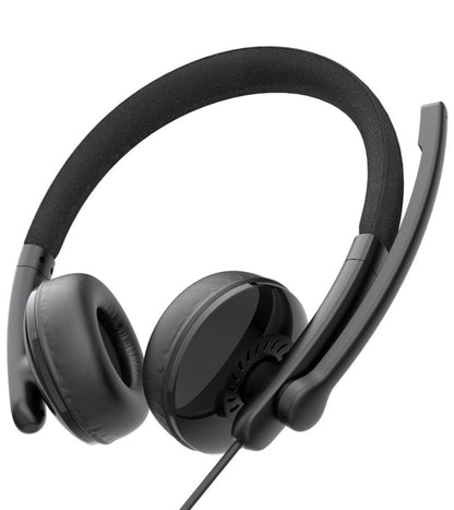 USB-C / USB-A Call Center-headset EMEET GeniusCall HS50, Svart