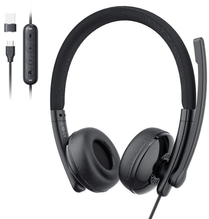 USB-C / USB-A Call Center-headset EMEET GeniusCall HS50, Svart