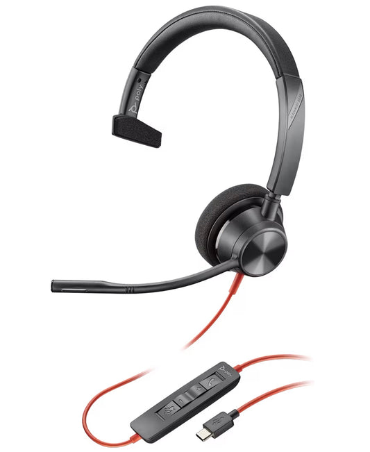 Callcenter-headset USB-C HP Poly Blackwire C3310, svart 8X215AA