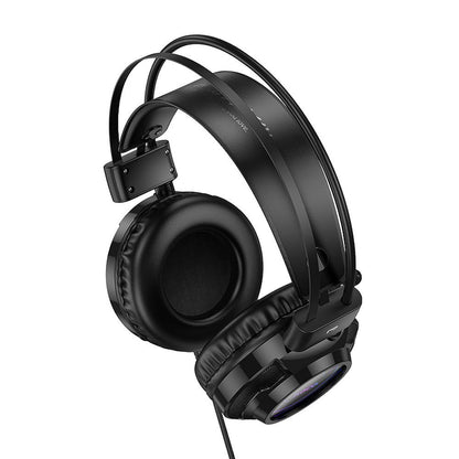 Gaminghörlurar 3,5 mm HOCO W110, RGB, Svarta
