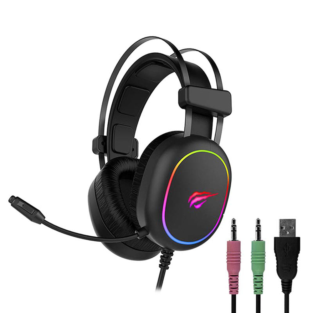 HAVIT H2016d Gaming Headphones 3.5mm, RGB, 2m, Black