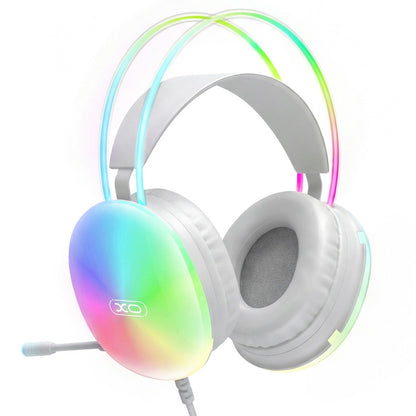 Gaminghörlurar 3,5 mm XO Design GE11, RGB, Vita