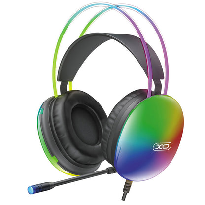 Gaminghörlurar 3,5 mm XO Design GE11, RGB, Svarta