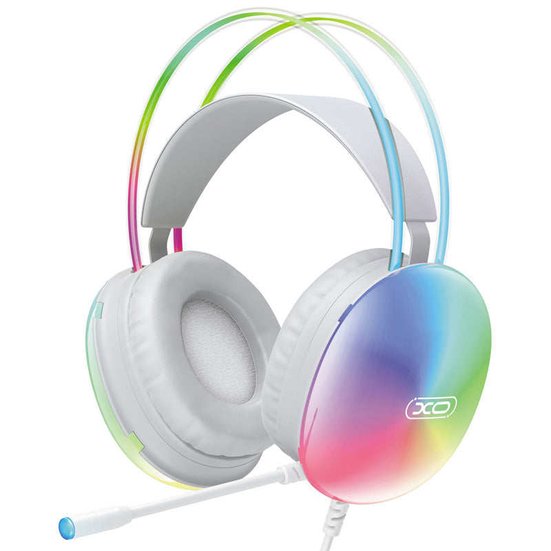 Gaminghörlurar 3,5 mm XO Design GE11, RGB, Vita