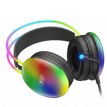 Gaminghörlurar 3,5 mm XO Design GE11, RGB, Svarta