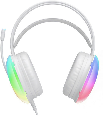 Gaminghörlurar 3,5 mm XO Design GE11, RGB, Vita