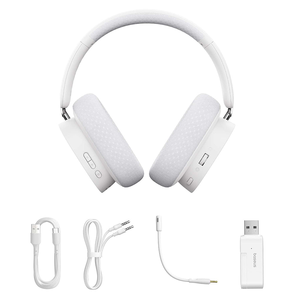 Baseus AeQur GH02 Wireless Gaming Headphones, RGB, BT / Wi-Fi / Wired, Black A00050800113-Z1