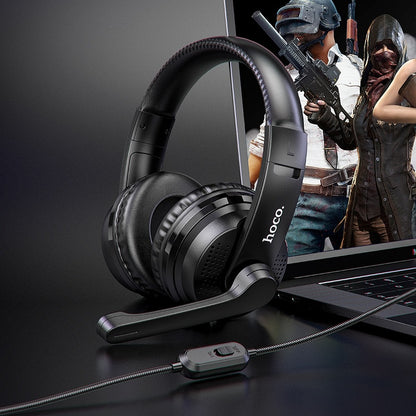Gaminghörlurar 3,5 mm HOCO W103, Svarta