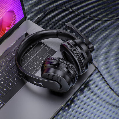 Gaminghörlurar 3,5 mm HOCO W103, Svarta