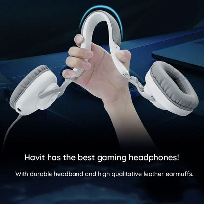 HAVIT H2230U USB Gaming Headset, 1.8m, White