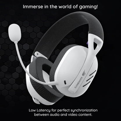 Trådlösa Gaminghörlurar HAVIT Fuxi-H3, BT / Wi-Fi / Med sladd, Grå
