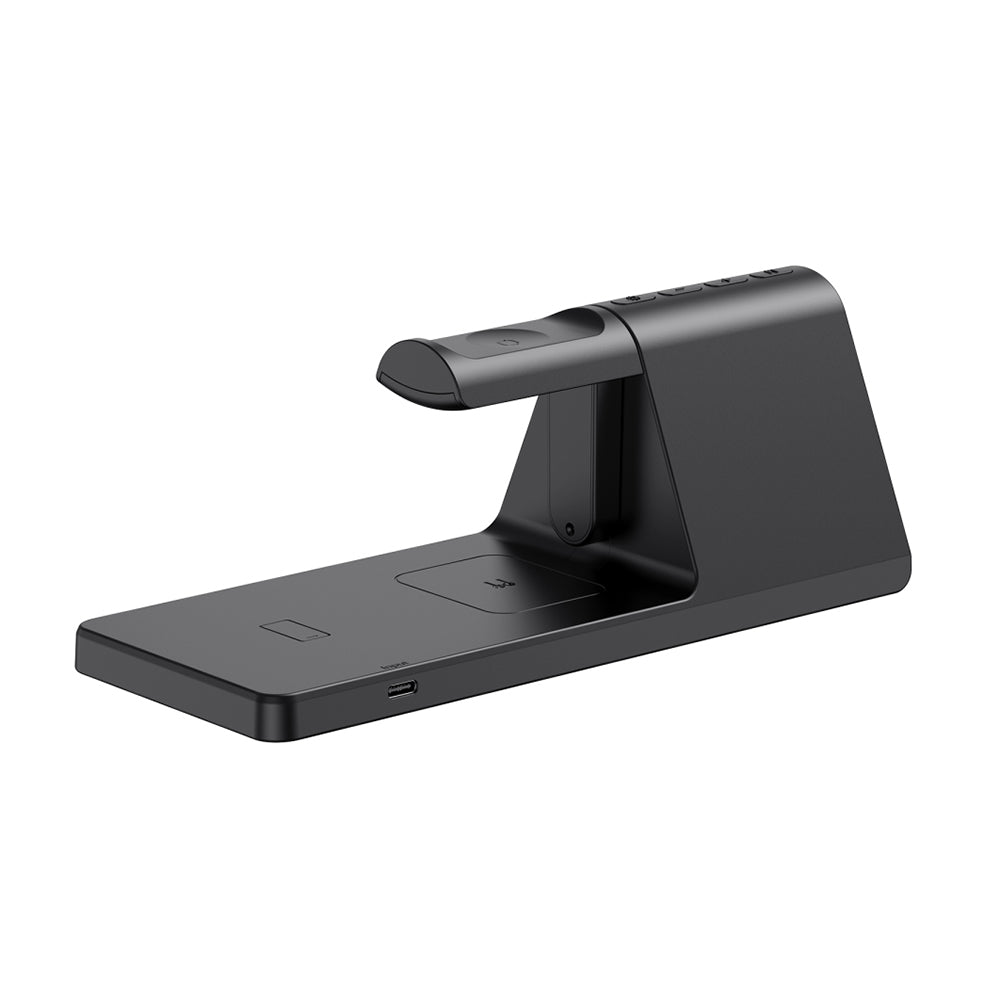 Digital klocka HAVIT W3042 4in1 med trådlös QI-laddning, Svart