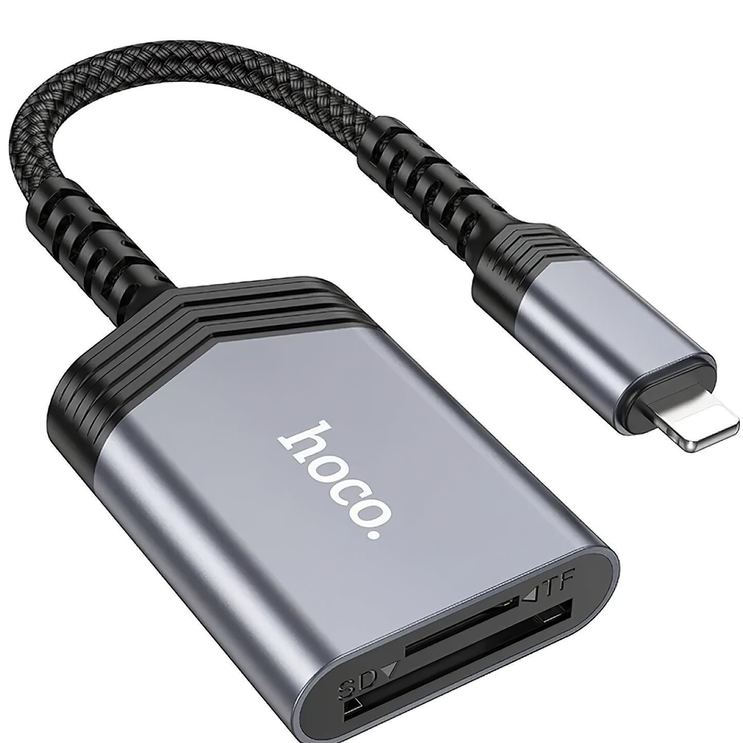 Kortläsare Lightning HOCO UA25, SD - microSD, Grå