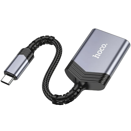 Kortläsare Lightning HOCO UA25, SD - microSD, Grå