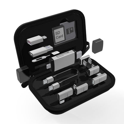 USB / USB-C-kortläsare OEM OmniLink Pro-003 Travel, 10in1, Grå