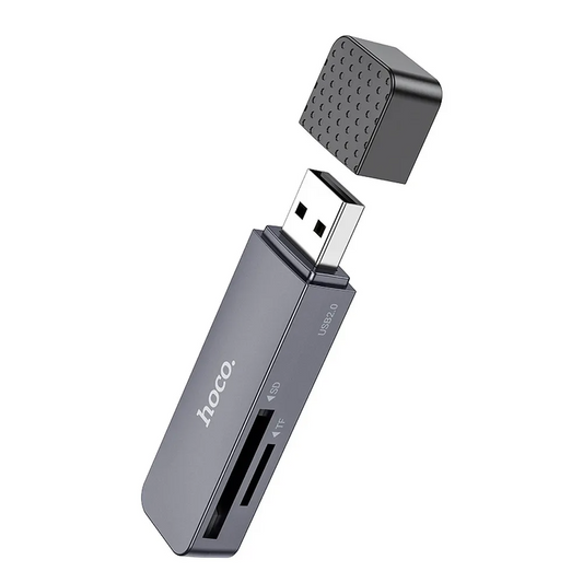 Kortläsare USB 3.0 HOCO HB45, SD - microSD, Grå