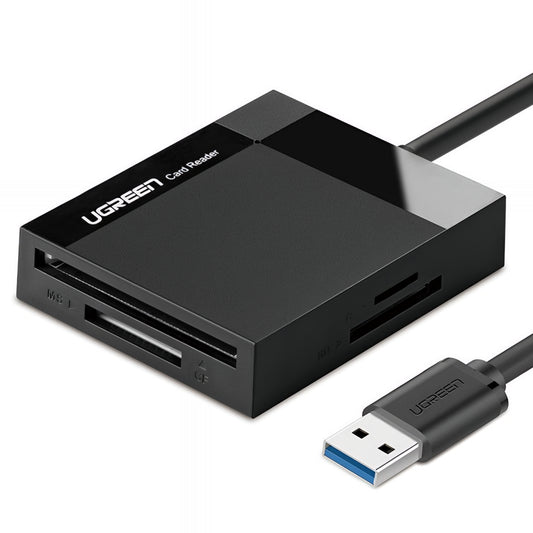 Kortläsare USB 3.0 UGREEN CR125, SD - microSD - CF - MS, Svart