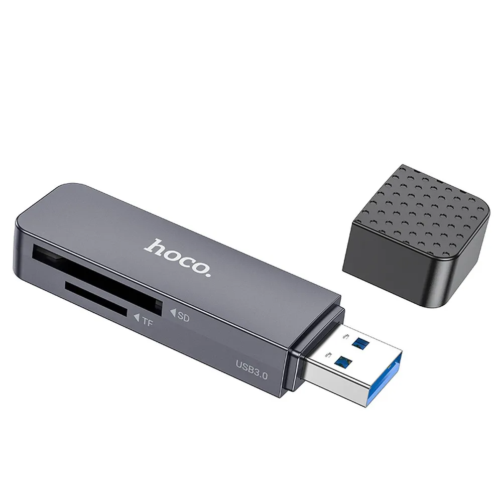 Kortläsare USB 3.0 HOCO HB45, SD - microSD, Grå