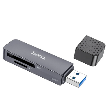 Kortläsare USB 3.0 HOCO HB45, SD - microSD, Grå