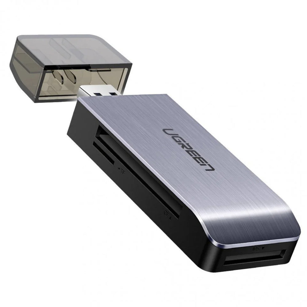 Kortläsare USB 3.0 UGREEN CM180, SD - microSD - CF - MS, Grå