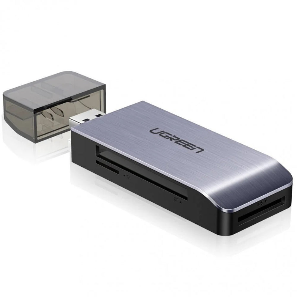 Kortläsare USB 3.0 UGREEN CM180, SD - microSD - CF - MS, Grå